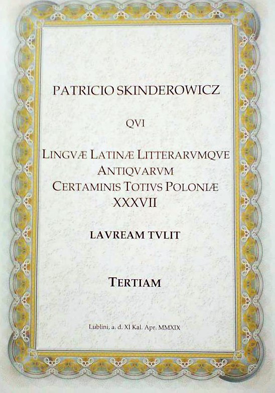 dyplom Patryka