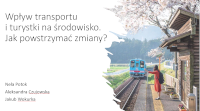 Wplyw transportu i turystki na srodowisko
